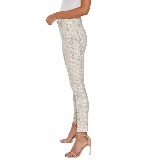 AG Jeans Ivory Python Farrah Skinny Jeans - Picture 6 of 9